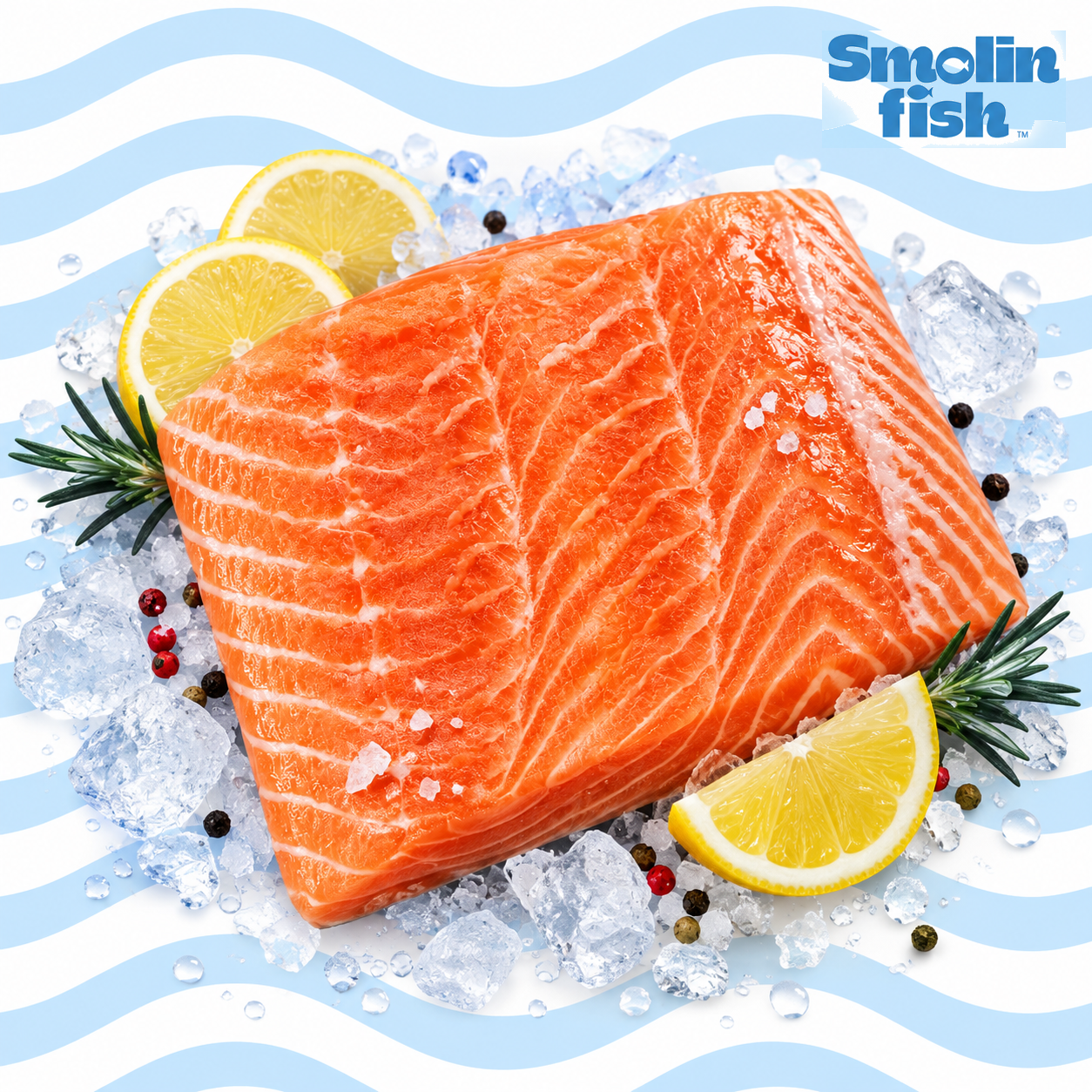 Łosoś atlantycki filet ze skórą 0,25-1kg (Certyfikat GlobalG.A.P.)