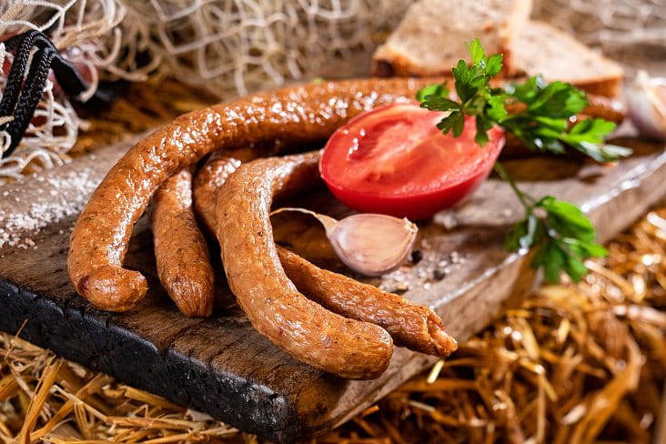 Kiełbaski z ryb słodkowodnych 150g, 300g