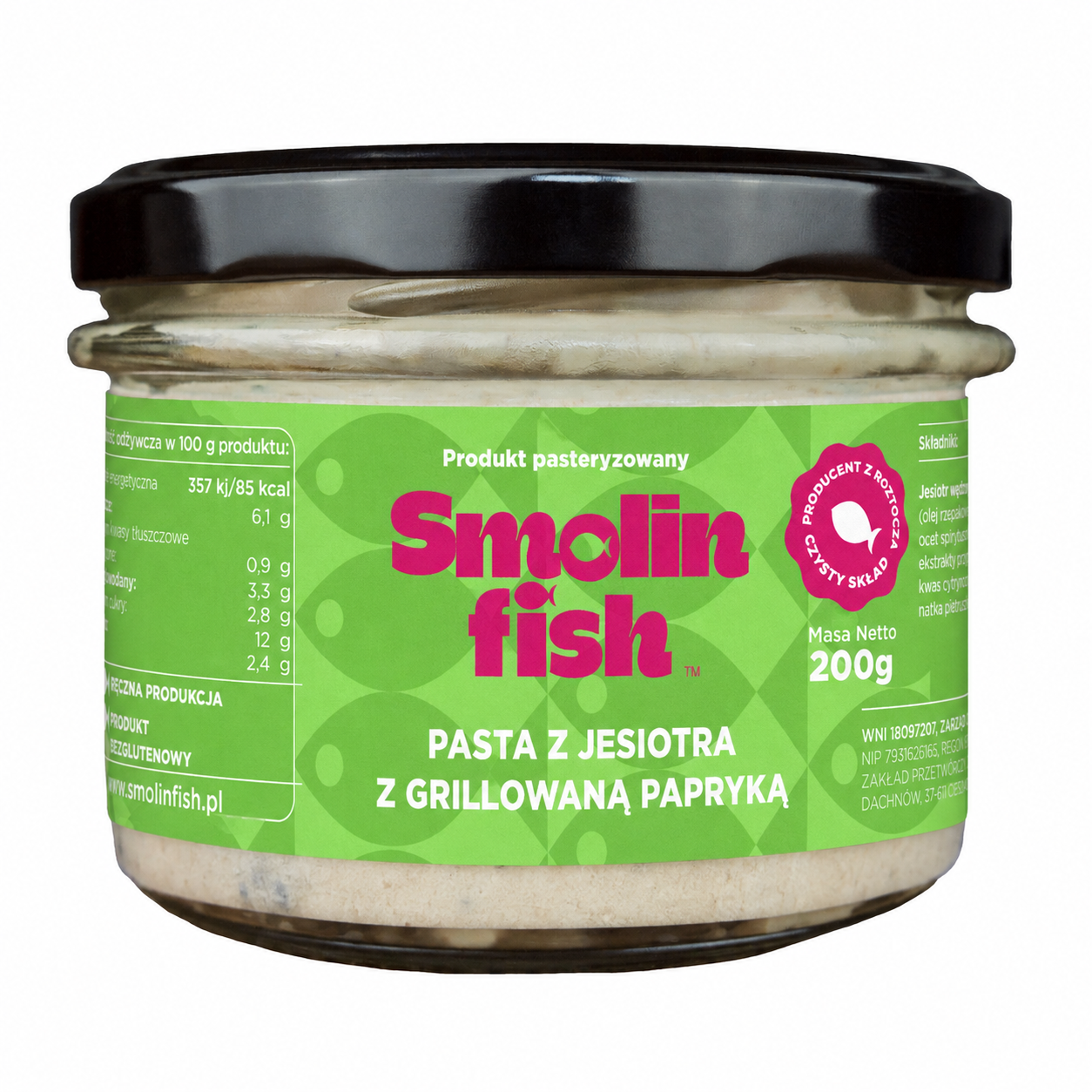 Pasta z jesiotra z grillowaną papryką 200g
