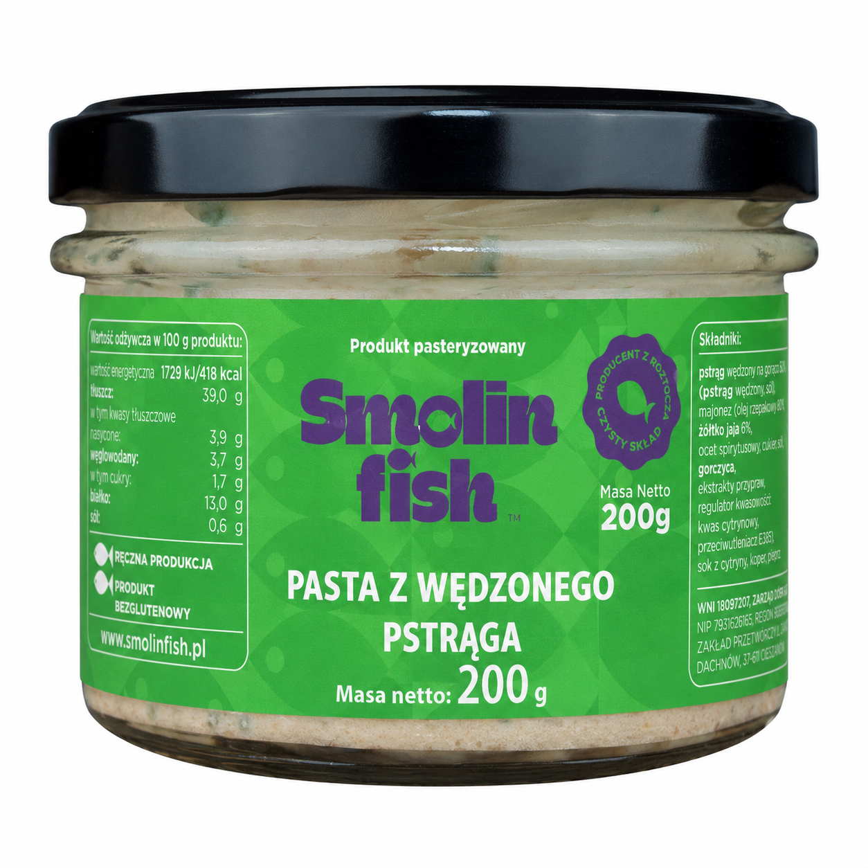 Pasta z wędzonego pstrąga 200g