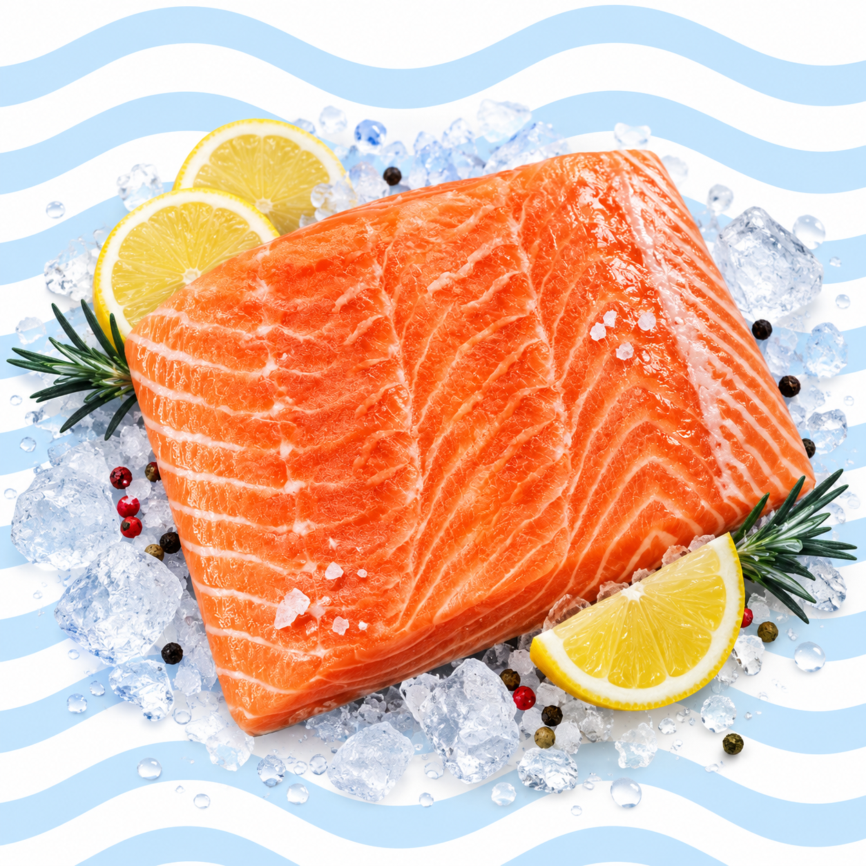Łosoś atlantycki filet ze skórą 0,25-1kg (Certyfikat GlobalG.A.P.)