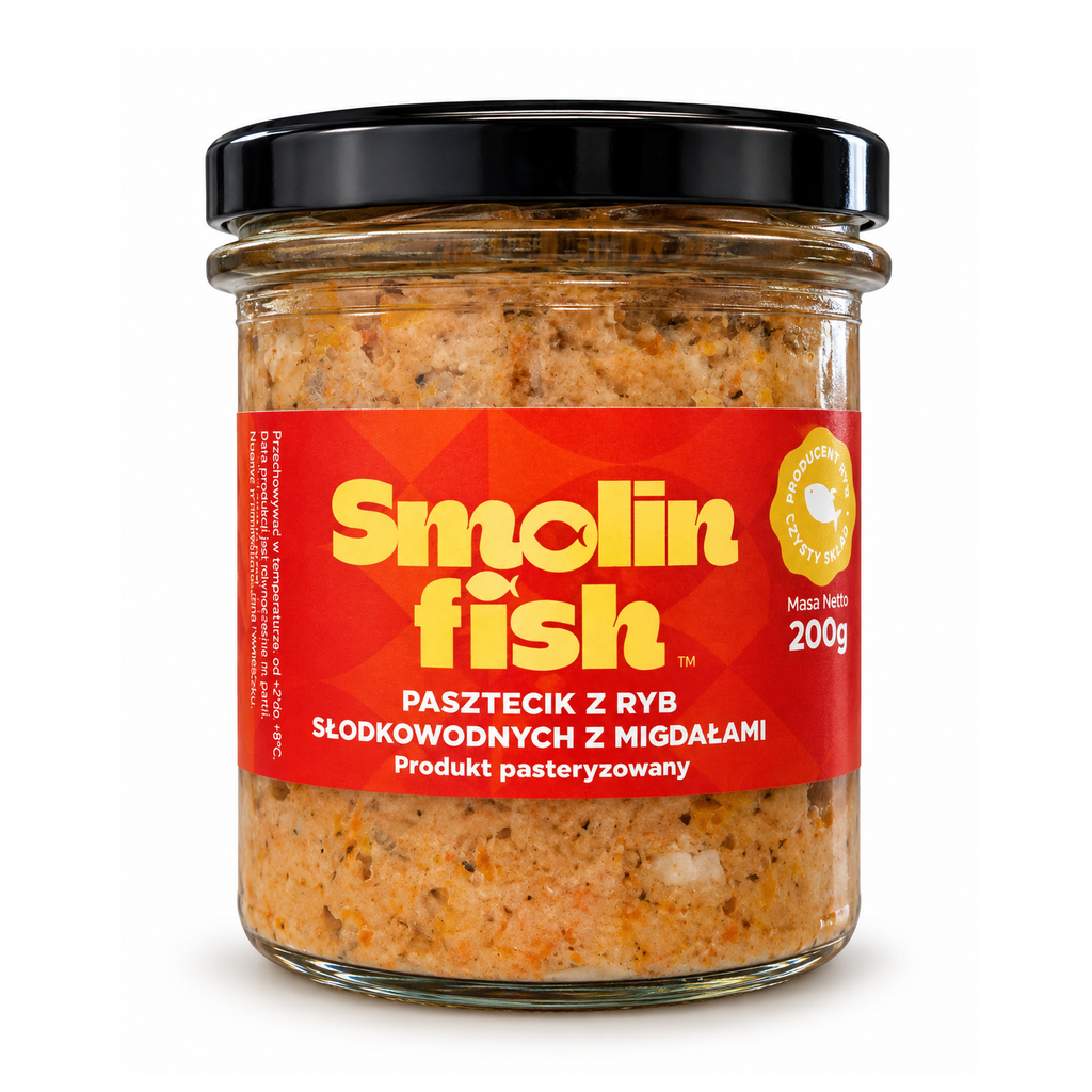 Pasztet z ryb słodkowodnych z migdałami (165g, 270g)