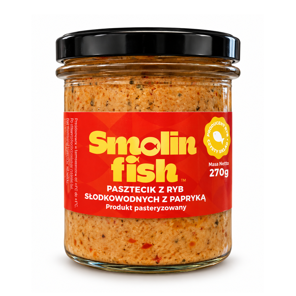 Pasztet z ryb słodkowodnych z papryką (165g, 270g)